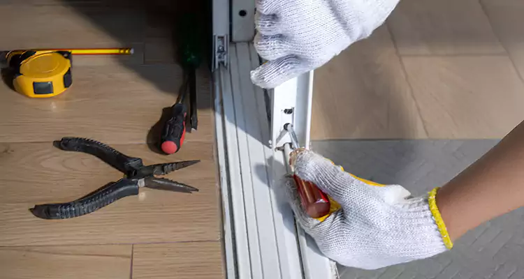 Backyard Sliding Door Track Repair in Hialeah, FL